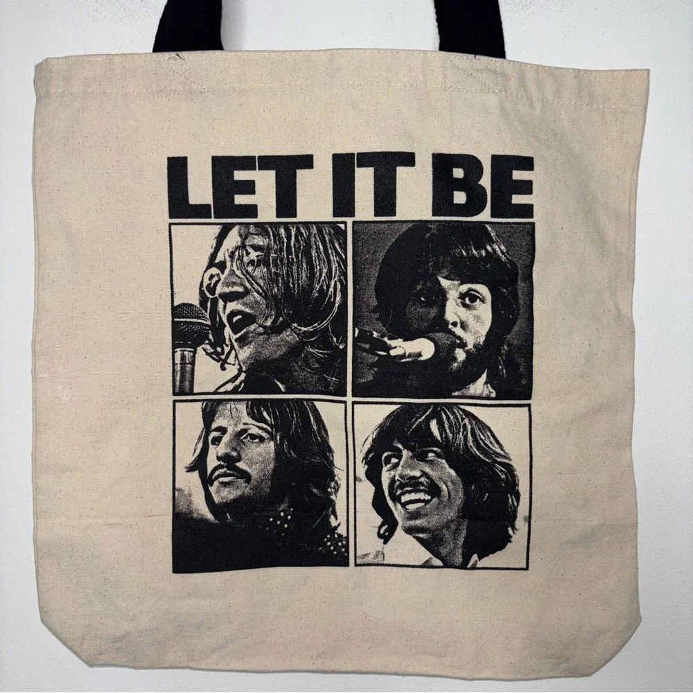 The Beatles Let It Be Canvas Tote Shopper Bag 14.5
